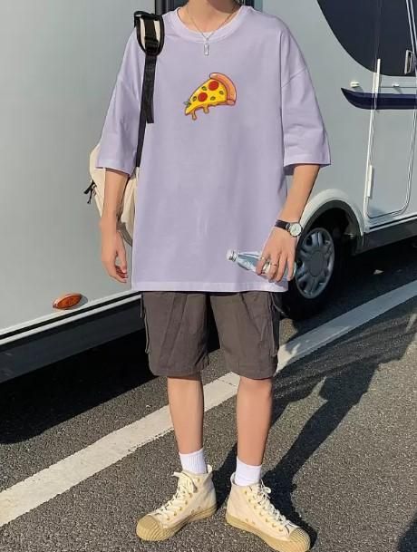 Rareview Slice of Pizza Oversized T-Shirt